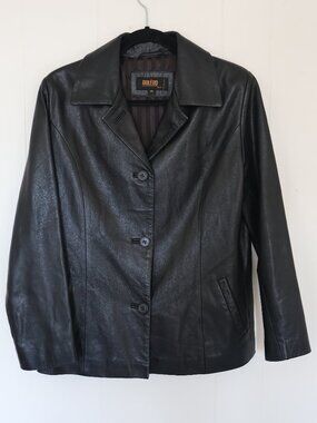 Boléro Italy Genuine Leather Blazer Jacket Black (Women’s M)